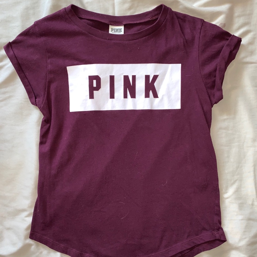 PINK burgundy Tee